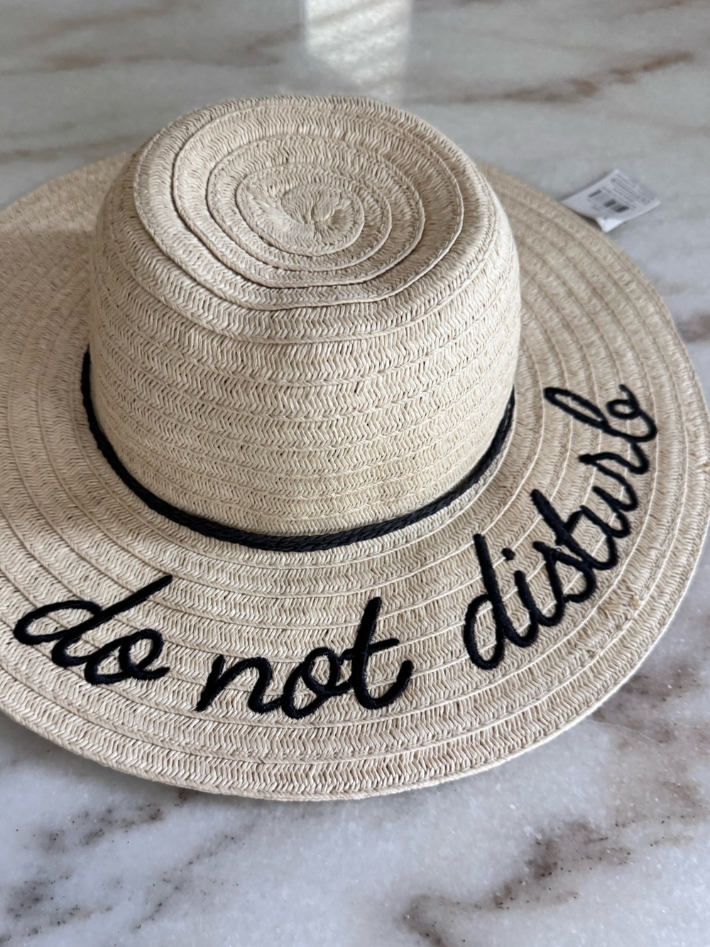 NWT Do Not Disturb Straw Sun Hat